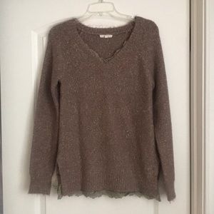 Plum Sweater with Lace
